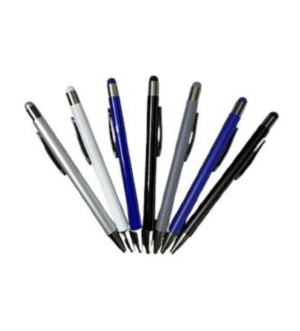 Lapicero metálico con touch mate TINTA AZUL Empaque: bolsita individual transparente