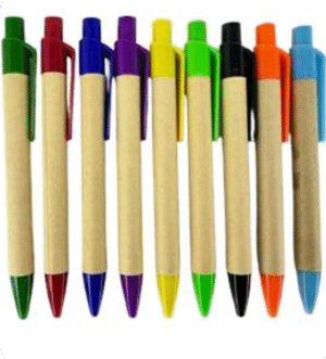 Lapiceros ecológicos Tinta azul Empaque: cajita blanca