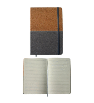 Libreta a5 corcho con  Biocuero texturizado