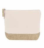 Neceser fabricado en combinación de algodón y yute laminado con certificación Fairtrade (Comercio Justo), un sistema comercial solidario y alternativo al convencional que persigue el desarrollo de los pueblos y la lucha contra la pobreza.