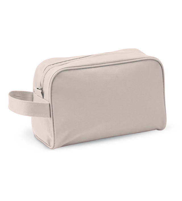 Neceser multiusos en resistente poliéster 600D de vivos colores. Con cremallera, asa de transporte y ribete de refuerzo a juego.